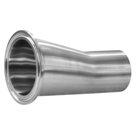 Steel & Obrien 1-1/2" x 1" BPE Clamp x Weld Ecc. Reducer, 4" Long 316SS SF1 S32K-1.5X1-PL-316